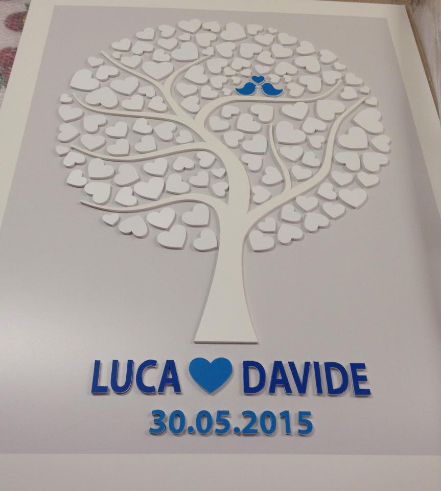 Libro degli ospiti in 3D, albero della vita, Guestbook wedding