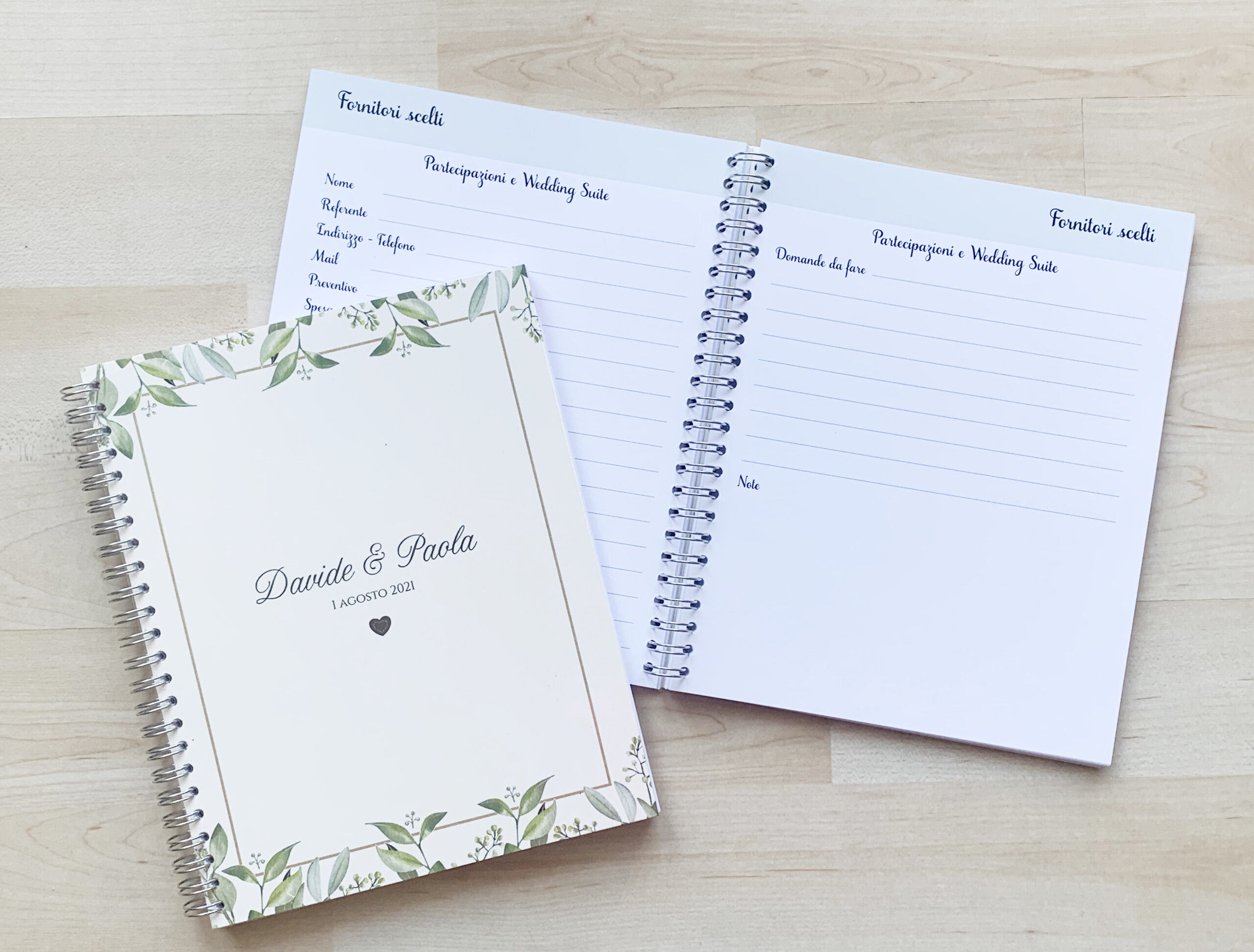 Agenda della sposa base - copertina personalizzata