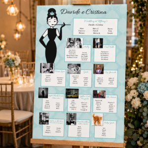Tableau colazione da Tiffany Tableau matrimonio tema Colazione da Tiffany personalizzato su pannello in forex