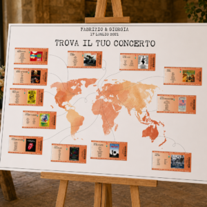 Tableau concerti Tableau matrimonio tema musica concerti nel mondo personalizzato su pannello in forex
