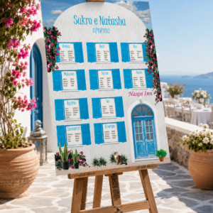 Tableau Grecia Tableau matrimonio tema Grecia personalizzato su pannello in forex