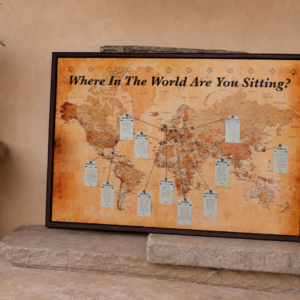 Tableau planisfero con spaghi Tableau matrimonio tema viaggio planisfero vintage personalizzato su pannello in forex