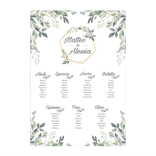 Tableau greenery - alberi