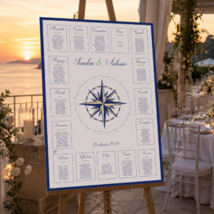 Tableau rosa dei venti Tableau matrimonio tema rosa dei venti personalizzato su pannello in forex