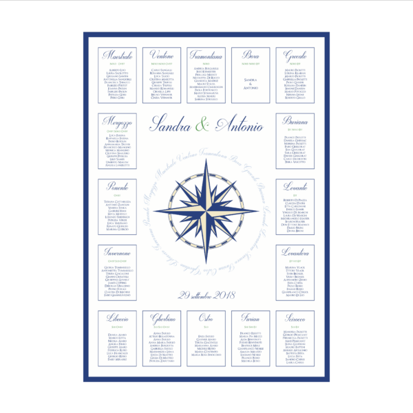 Tableau rosa dei venti